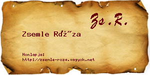 Zsemle Róza névjegykártya