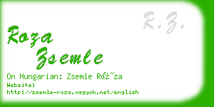 roza zsemle business card